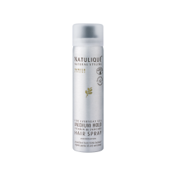 Natulique medium hold hairspray travel size.